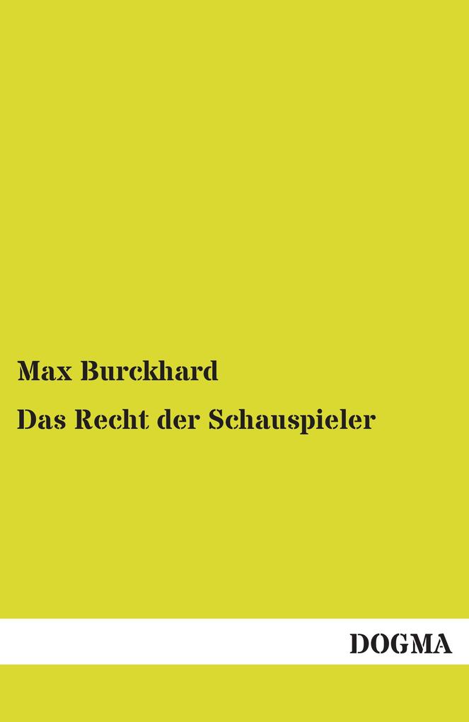 Das Recht der Schauspieler