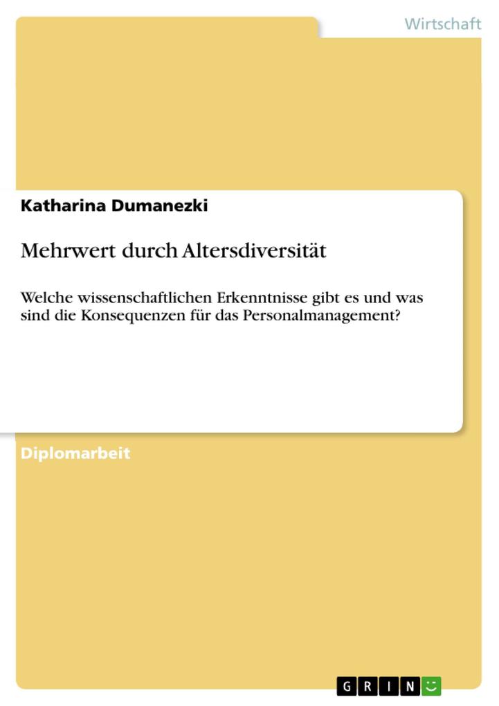 Mehrwert durch Altersdiversität als eBook Download von Katharina Dumanezki - Katharina Dumanezki