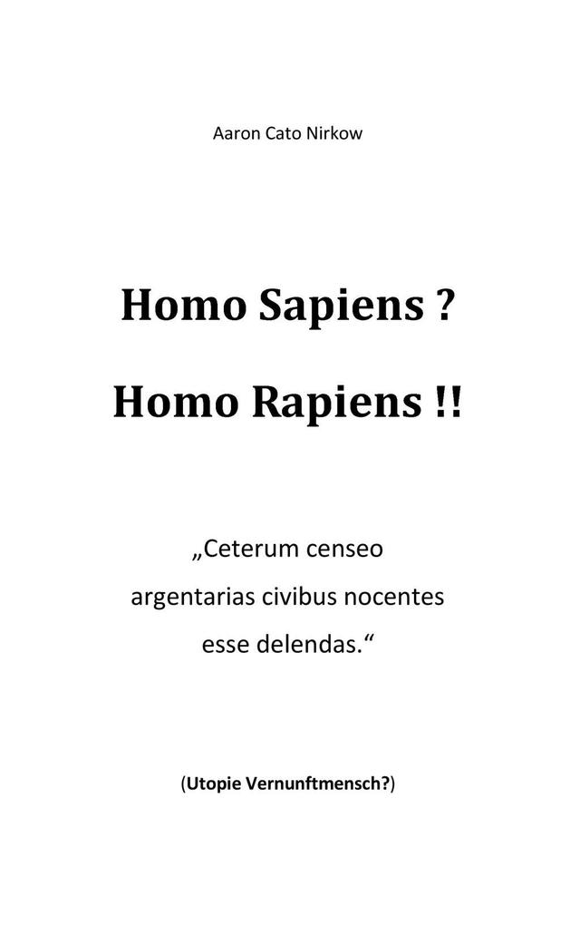 Homo Sapiens? Homo Rapiens!!