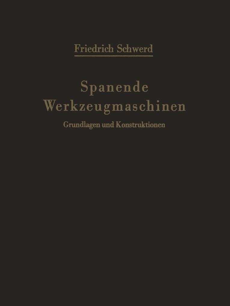 Spanende Werkzeugmaschinen