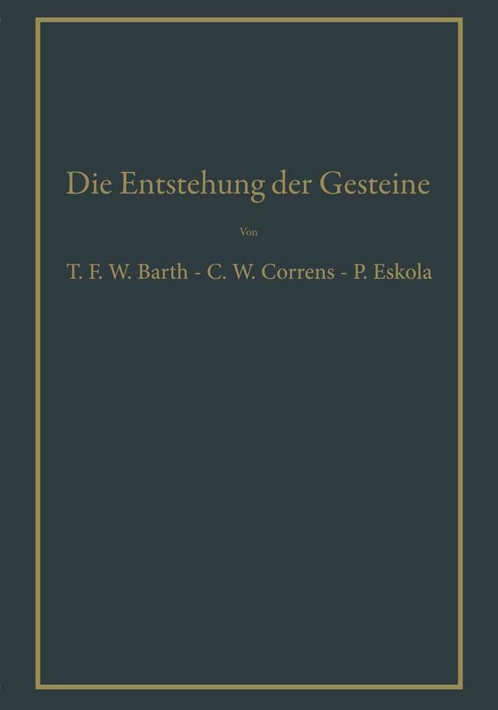 Die Entstehung der Gesteine