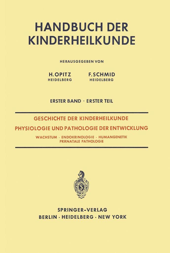 Geschichte Der Kinderheilkunde Physiologie Und Pathologie Der Entwicklung Buch Kartoniert