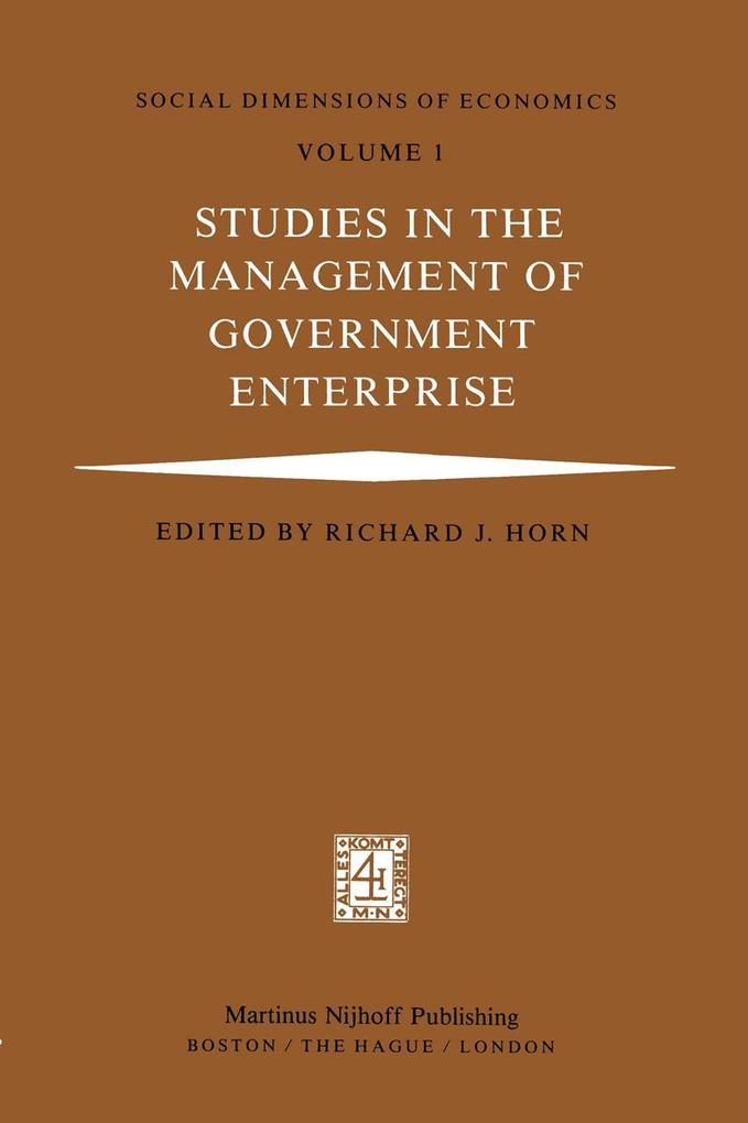 Studies in the Management of Government Enterprise