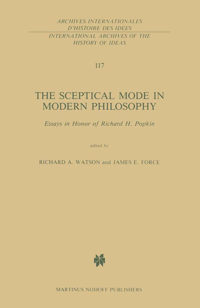 The Sceptical Mode in Modern Philosophy