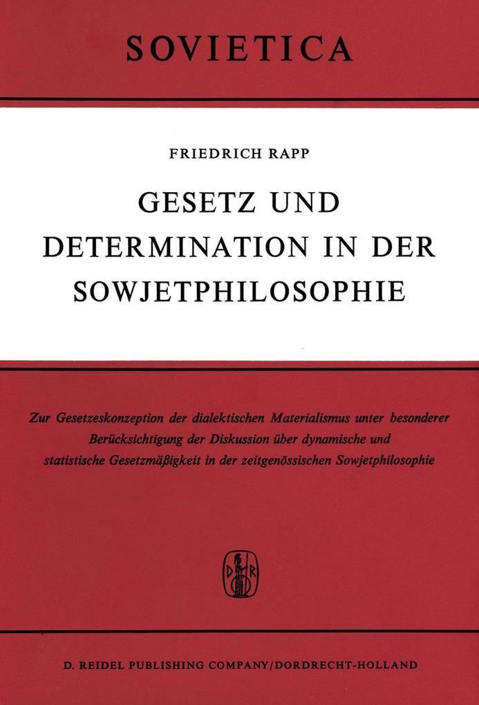Gesetz und Determination in der Sowjetphilosophie
