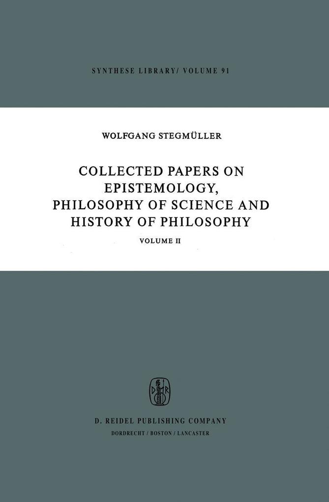 Collected Papers on Epistemology Philosophy of Science and History of Philosophy