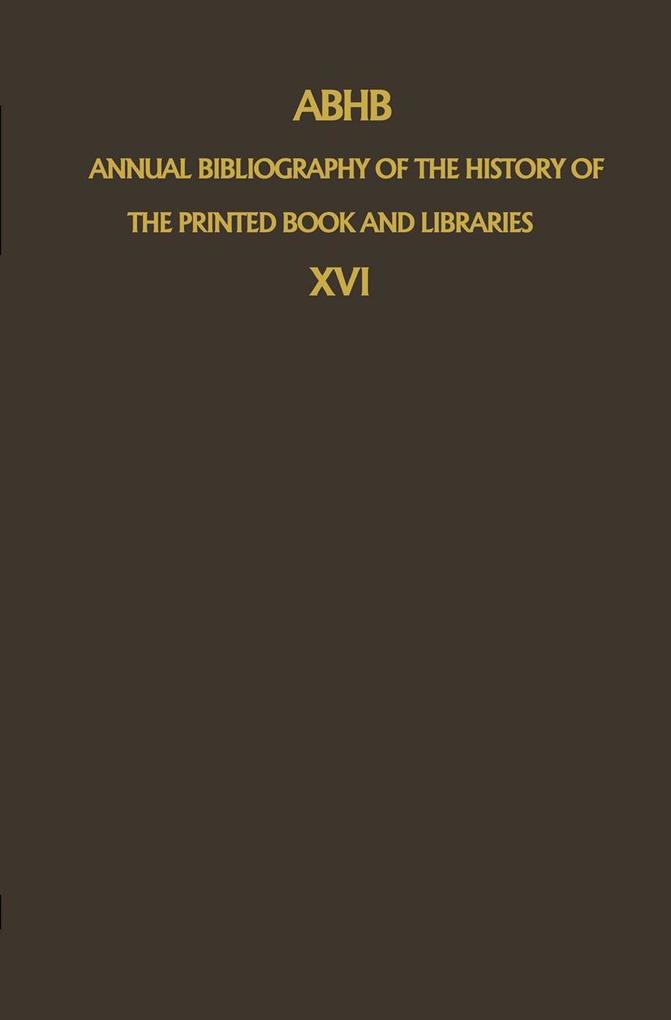 ABHB Annual Bibliography of the History of the Printed Book and Libraries