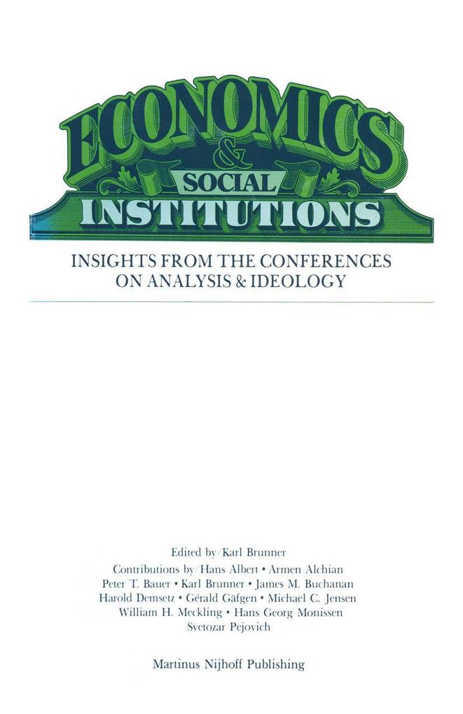 Economics Social Institutions