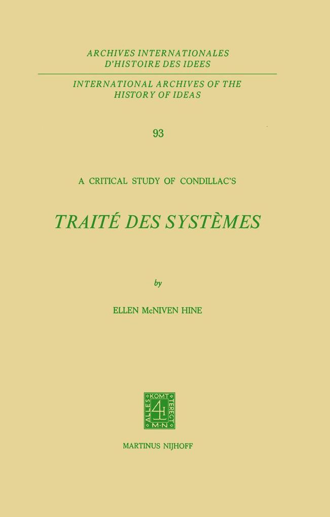 A Critical Study of Condillac's