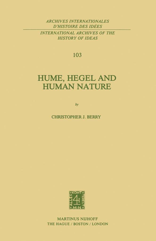 Hume Hegel and Human Nature