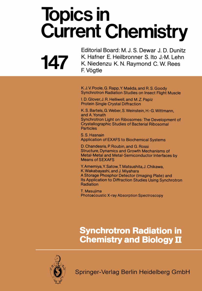 Synchrotron Radiation in Chemistry and Biology II