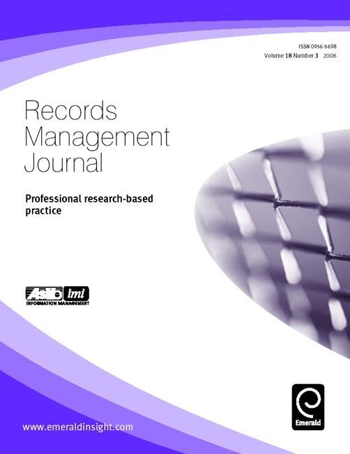 Records Management at the European Central Bank - professional research based practice