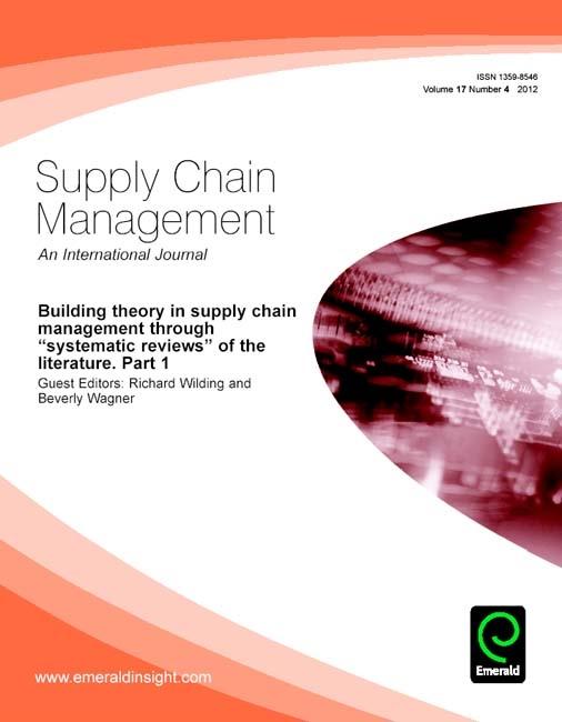 Building theory in supply chain management through &quote;systematic reviews&quote; of the literature. Part 1