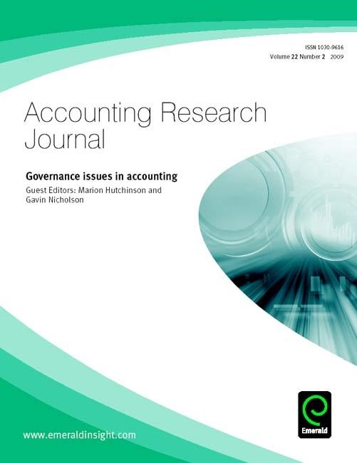Governance Issues in Accounting