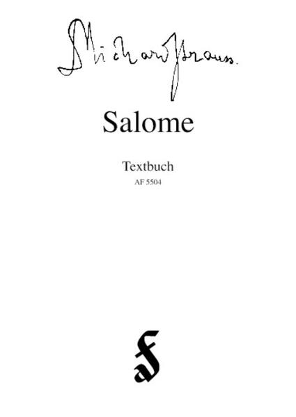 Salome. Libretto