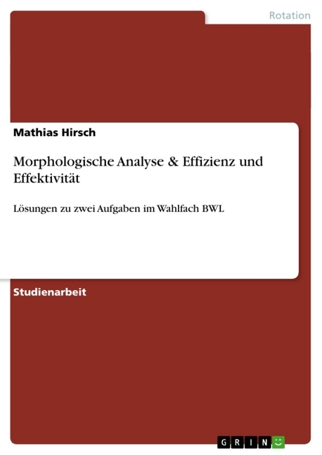Morphologische Analyse & Effizienz und Effektivität