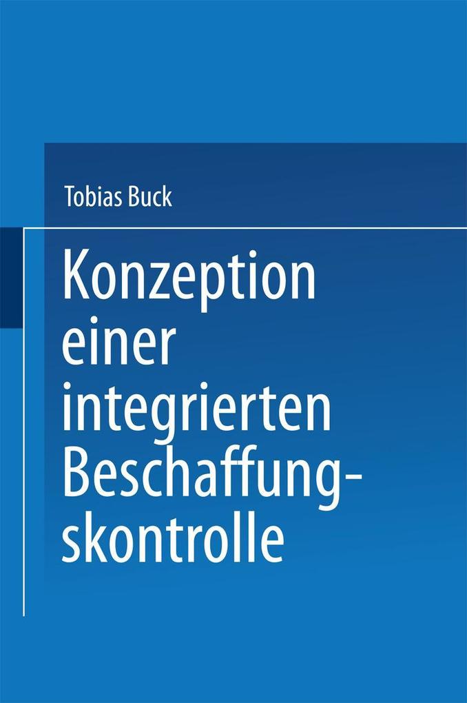 Konzeption einer integrierten Beschaffungskontrolle