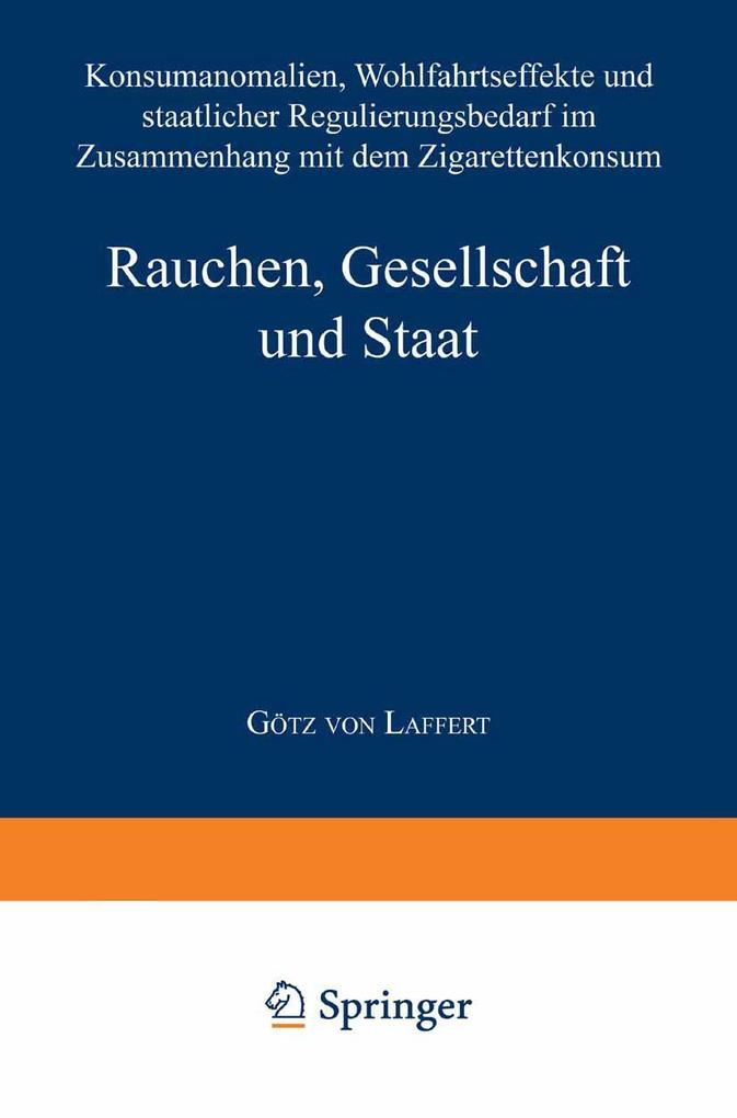 Rauchen Gesellschaft und Staat