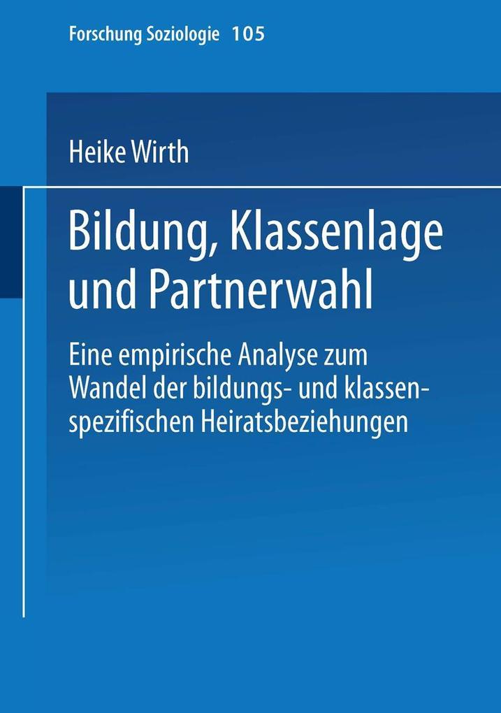 Bildung Klassenlage und Partnerwahl