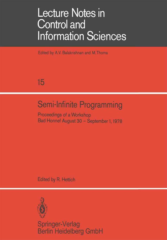 Semi-Infinite Programming