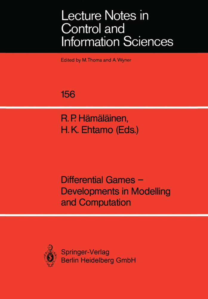 Differential Games Developments in Modelling and Computation
