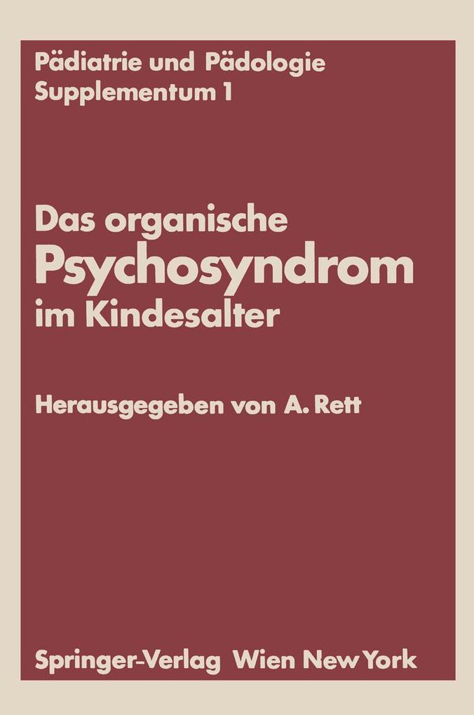 Das organische Psychosyndrom im Kindesalter