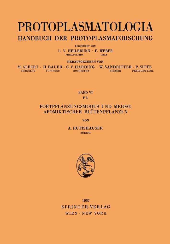 Fortpflanzungsmodus und Meiose Apomiktischer Blütenpflanzen