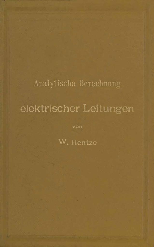 Analytische Berechnung elektrischer Leitungen