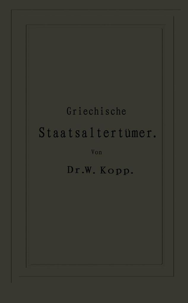 Griechische Staatsaltertümer