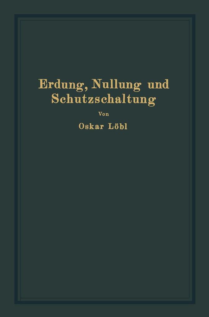 Erdung Nullung und Schutzschaltung