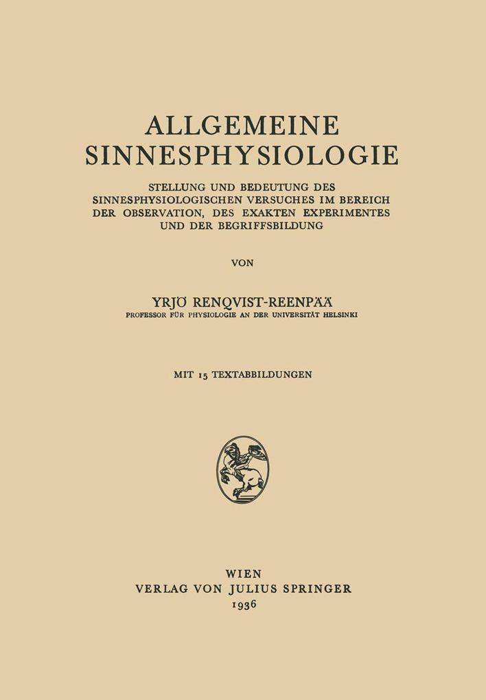 Allgemeine Sinnesphysiologie