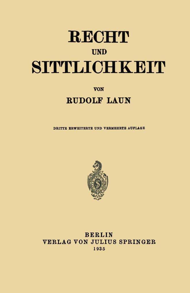 Recht und Sittlichkeit