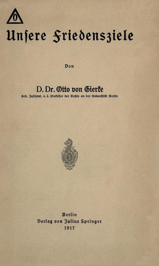 Unsere Friedensziele