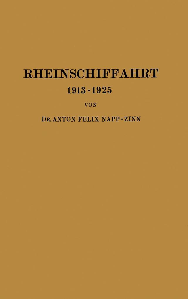 Rheinschiffahrt 1913-1925