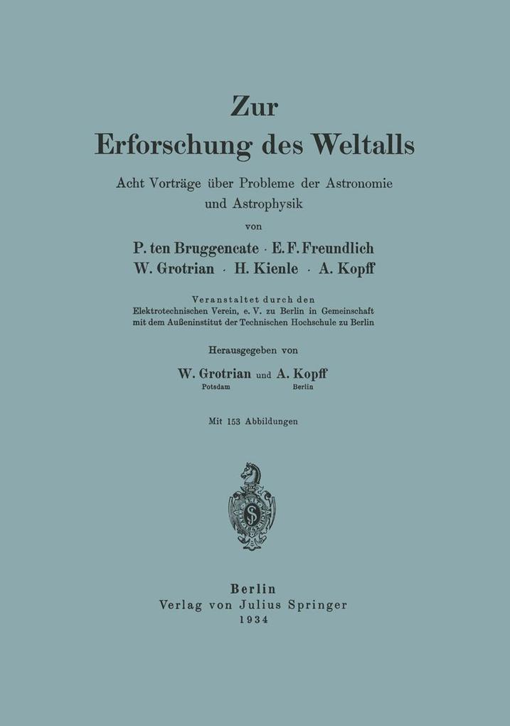 Zur Erforschung des Weltalls