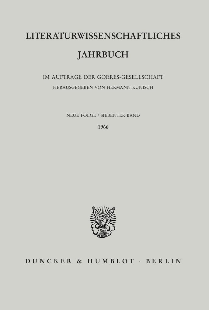Literaturwissenschaftliches Jahrbuch.