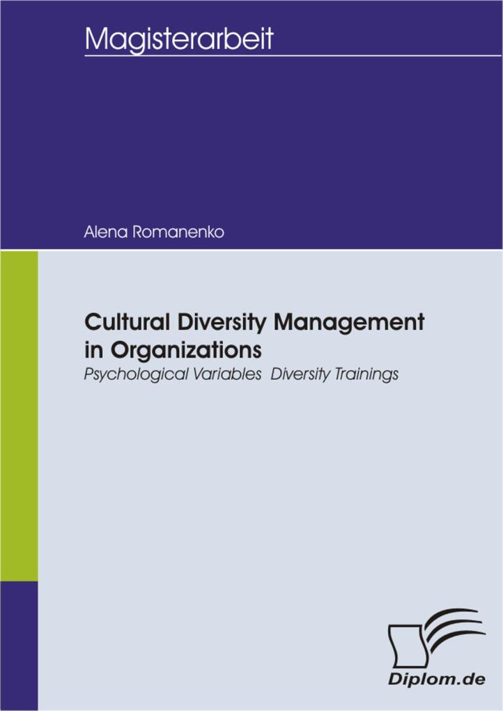 Cultural Diversity Management in Organizations
