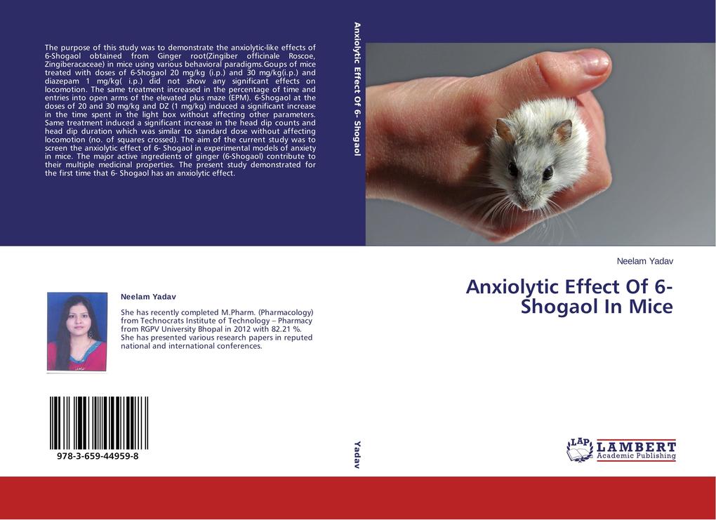 Anxiolytic Effect Of 6-Shogaol In Mice