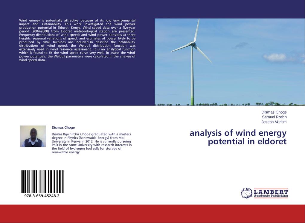 analysis of wind energy potential in eldoret