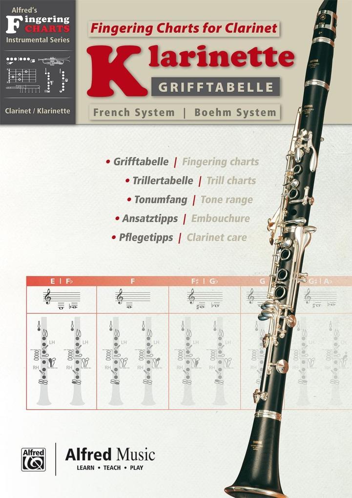 Alfred‘s Fingering Charts Instrumental Series / Grifftabelle Klarinette Boehm System | Fingering Cha