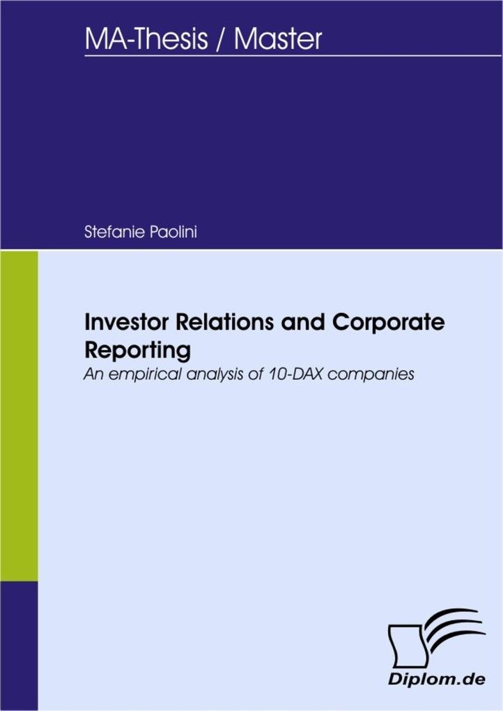 Investor Relations and Corporate Reporting
