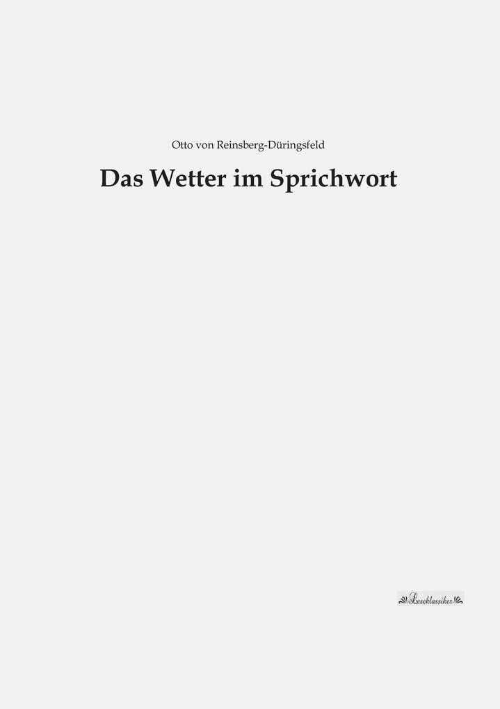 Das Wetter im Sprichwort