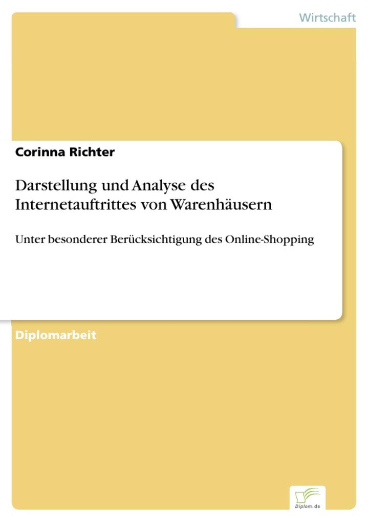 Darstellung und Analyse des Internetauftrittes von Warenhäusern - Corinna Richter