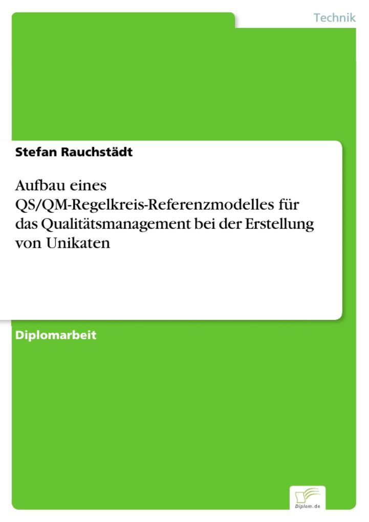 Aufbau eines QS/QM-Regelkreis-Referenzmodelles für das Qualitätsmanagement bei der Erstellung von Unikaten