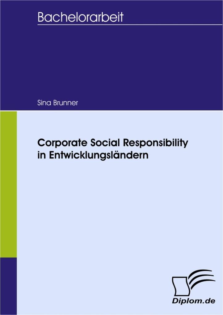 Corporate Social Responsibility in Entwicklungsländern als eBook Download von Sina Brunner - Sina Brunner