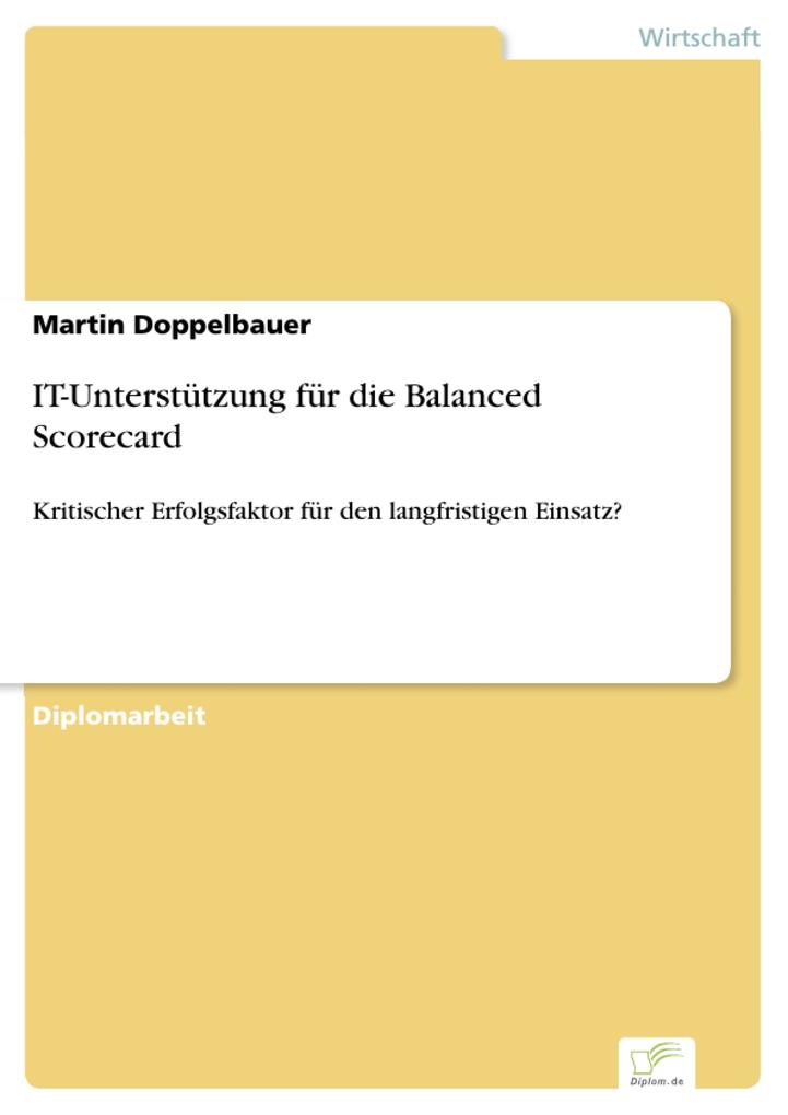 IT-Unterstützung für die Balanced Scorecard
