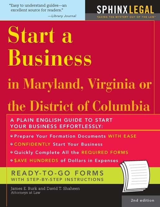 Start a Business in Maryland Virginia or the District of Columbia
