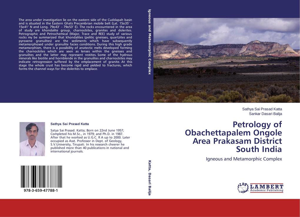Petrology of Obachettapalem Ongole Area Prakasam District South India - Sathya Sai Prasad Katta/ Sankar Dasari Balija