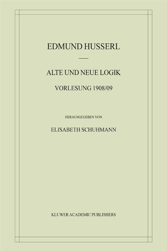 Alte und Neue Logik