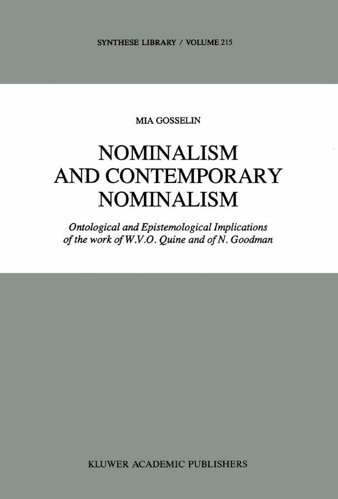 Nominalism and Contemporary Nominalism